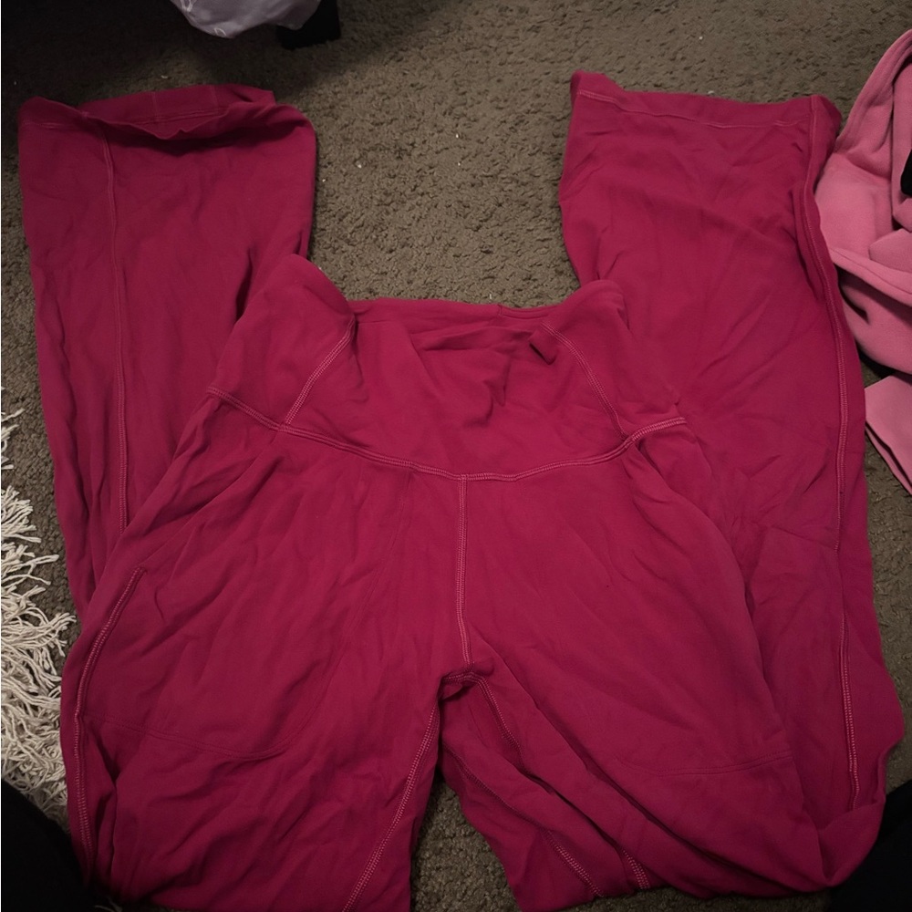 Lululemon wide leg magenta fuchsia pink pants